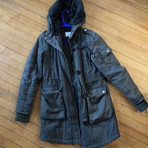 BCBG Winter Parka in Army Green